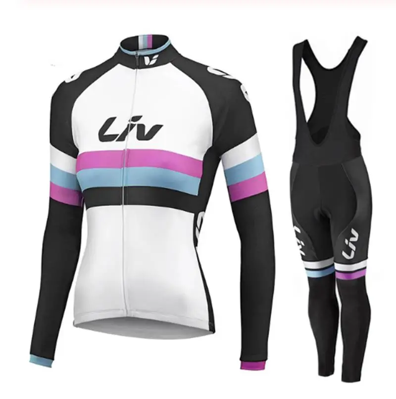 LIV 2023 Women Autumn Cycling Jersey Set Long Sleeve Breathable Clothing MTB Maillot Ropa Ciclismo Bicycle Outdoor Sportswear 2