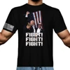 Trump America T-Shirt USA Freedom Short Sleeve Print T-Shirt Novelty Graphic Trump Shot Fight T Shirt Men Women Streetwear 1
