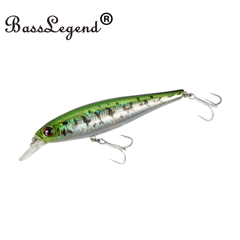 BassLegend Fishing Suspending Jerkbait Squad Balisong Minnow Bass Pike Trout Lure 100 SP Rattle Sound 100mm 17g