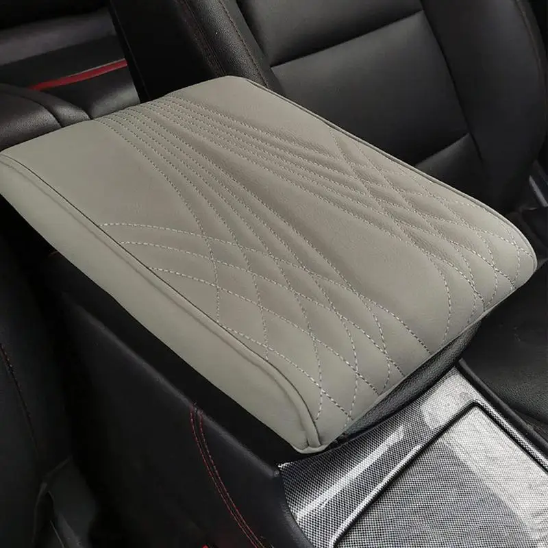 Center Console Pad For Elbow Support Universal Leather Car Armrest Box Pad Waterproof Armrest Cushion Car Interior Accessories