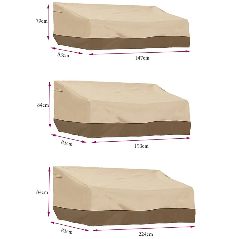 Patio Furniture Cover Outdoor Sofa Chair Cover With Handle Garden Waterproof Wind-Proof Anti-UV Against Dust Rain Snow Protection Chair Cover 210D