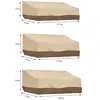 210D Outdoor Waterproof Chair Sofa Cover,Beige Coffee Color Furniture Cover,Garden Park Patio Benchs Table Rain Protector Cover 3