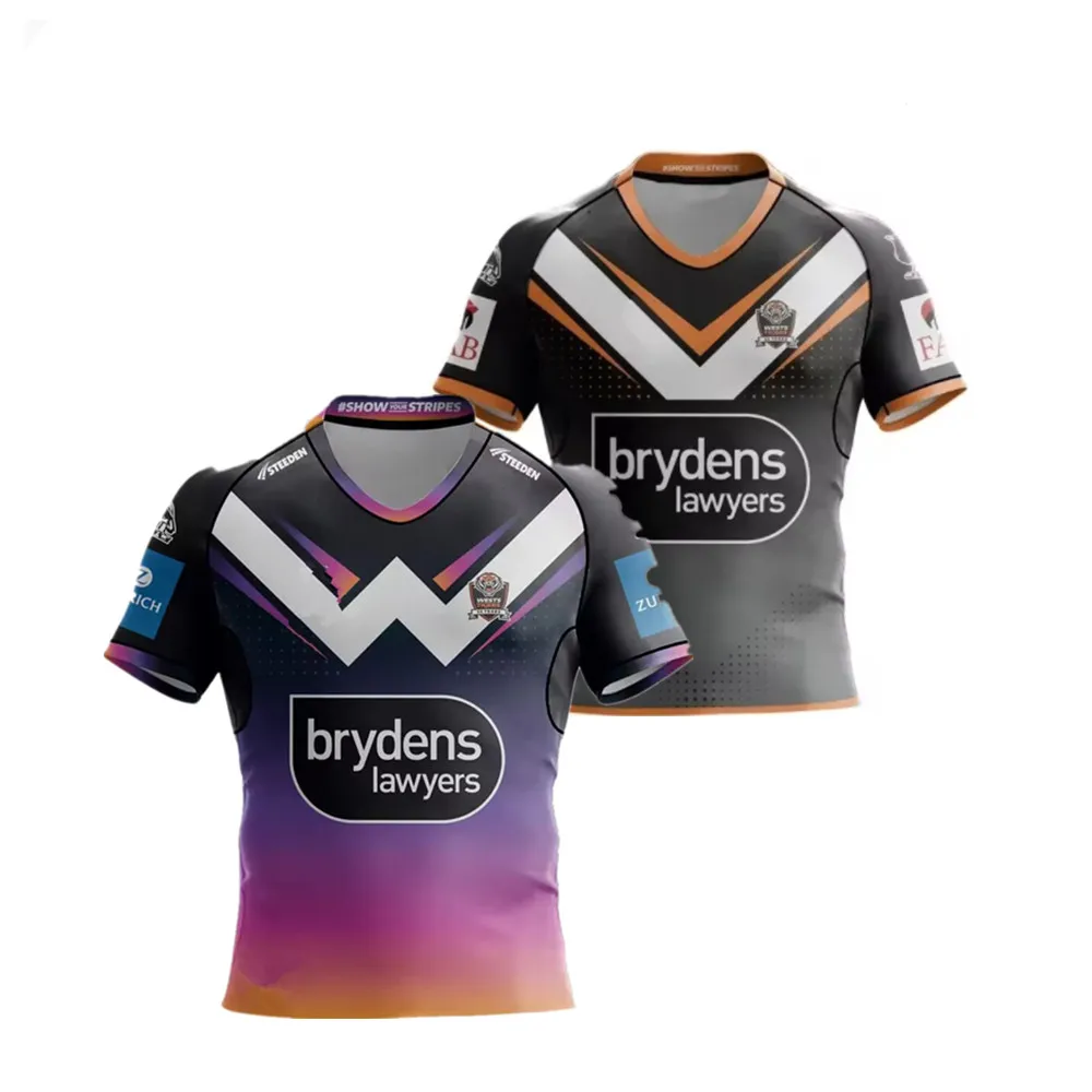 Wests Tigers Heritage Rugby Jersey /25 WESTS TIGERS MENS COMMEMORATIVE ANZAC TRAINING JERSEY size S--3XL---5XL rugby jersey