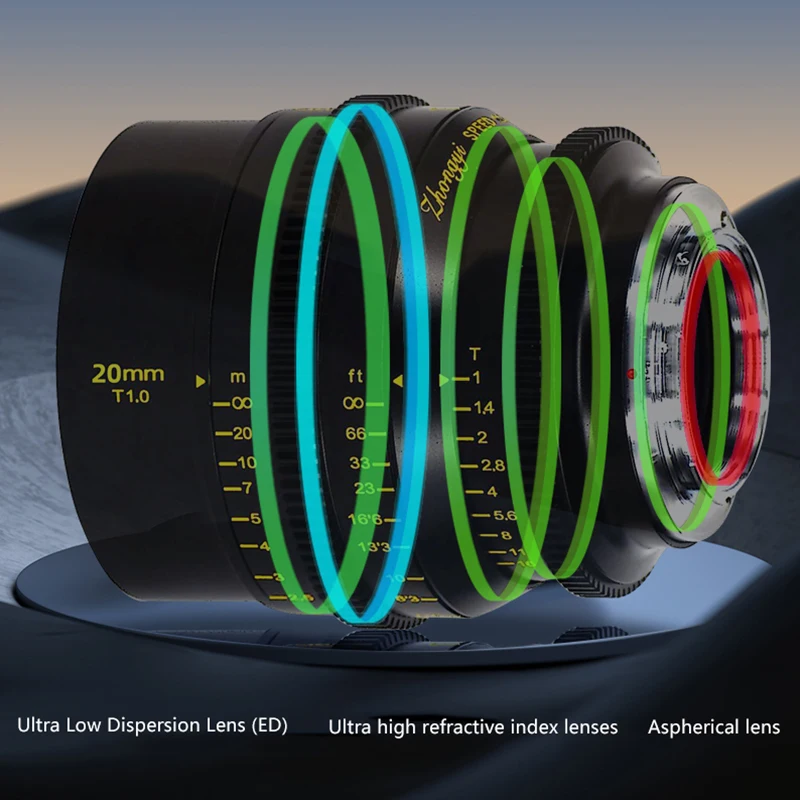 Zhongyi Mitakon 20mm 35mm 50mm APS-C Cine Lens - Main Image