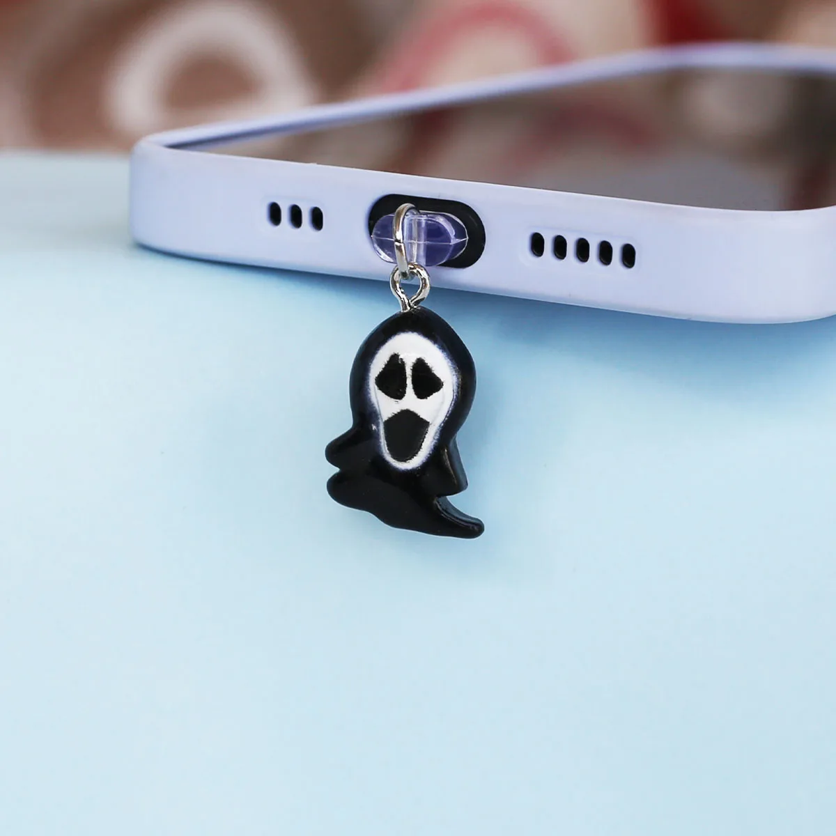 Halloween Scream Ghost Phone Dust Plug Pendant - Mobile Accessory Decoration