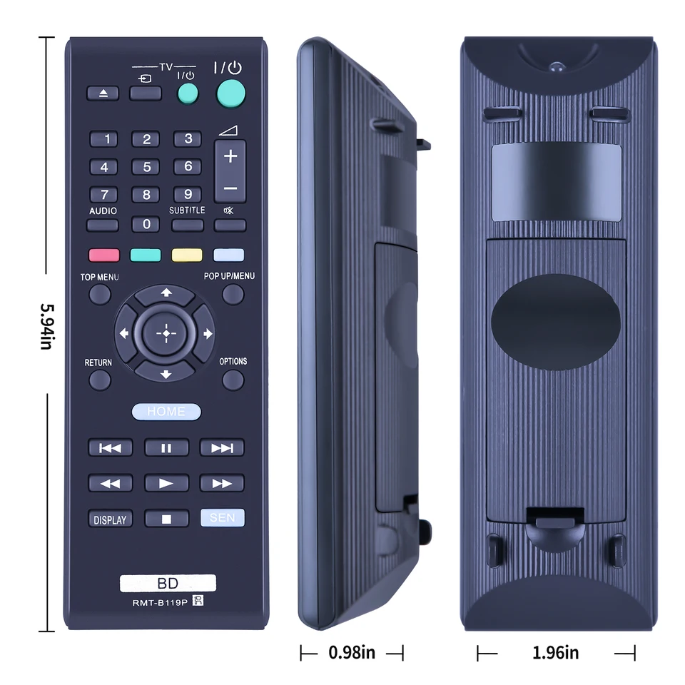 RMT-B120A RMTB120A Replacement Remote Control Supports For Sony 3D Blu-ray Disc DVD Player BD DVD Recorder BDP-BX39 BDP-BX310 BDP-S5100 BDP-BX110 BDP-BX510 BDP-BX59 BDP-S1100 BDP-S190 BDP-S4100
