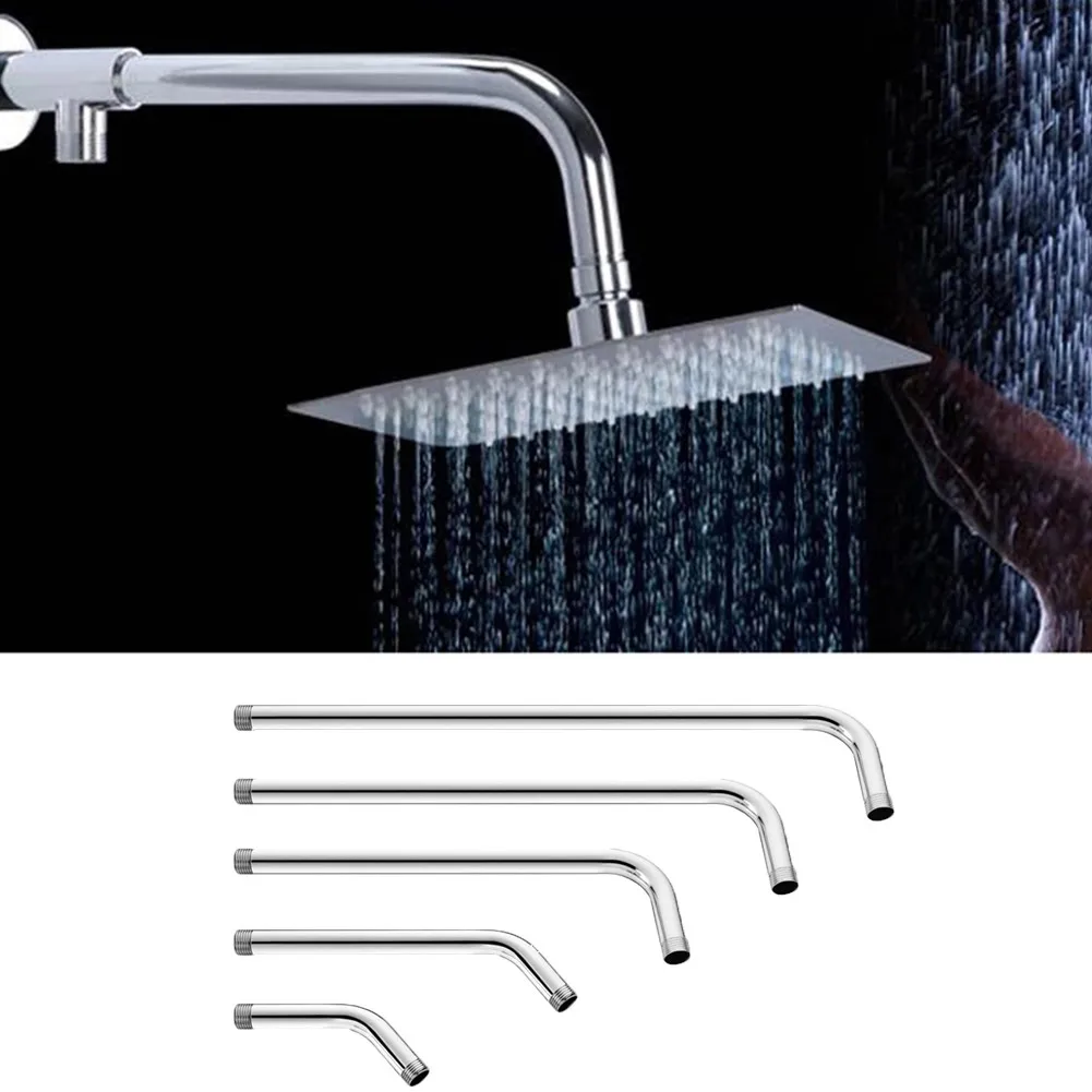 Description Picture 3 of item15-35cm Stainless Steel Wall Shower Arm Shower Head Extension Pipe Arm Bracket Bathroom Home Accessories
