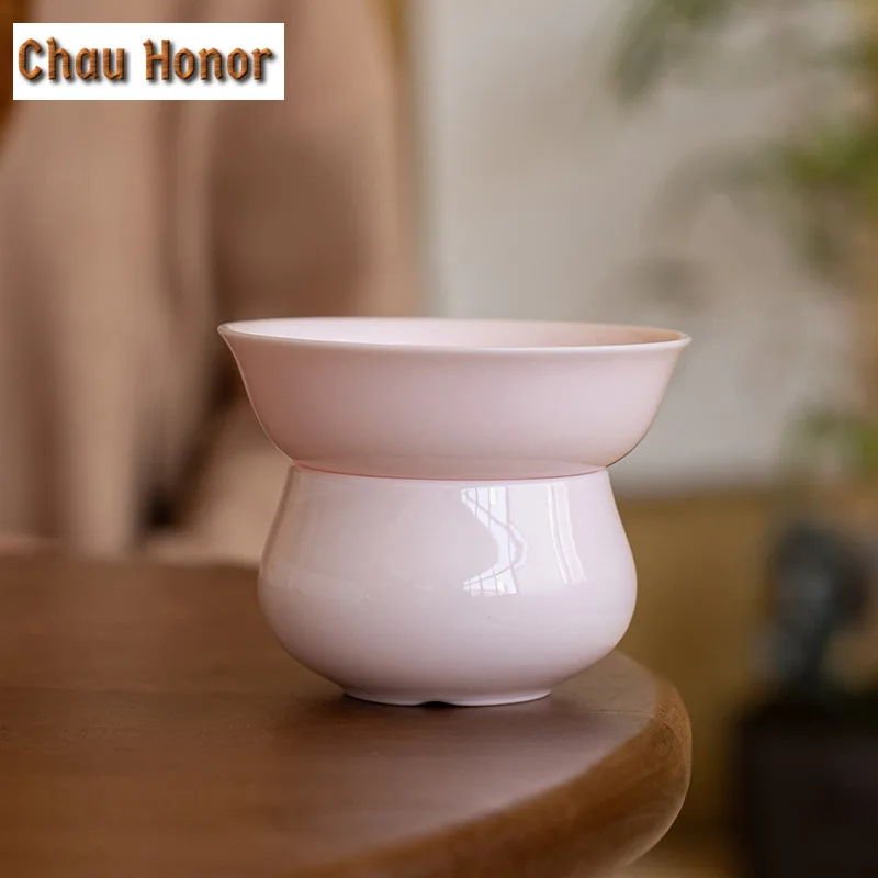 Jade Mud Cherry Powder Ceramics Filter Screen Tea Strainer Tea Leaf Spice Tea Filter Tea Leak Holder Kung Fu Teaware Accessories