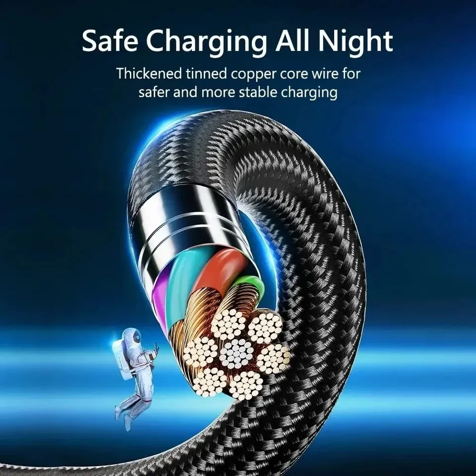USB C타입 충전 케이블, 마이크로 IOS 멀티 충전기 케이블, 아이폰용 키체인, 화웨이, 삼성 나일론 코드, 맞춤형 로고, 3 in 1