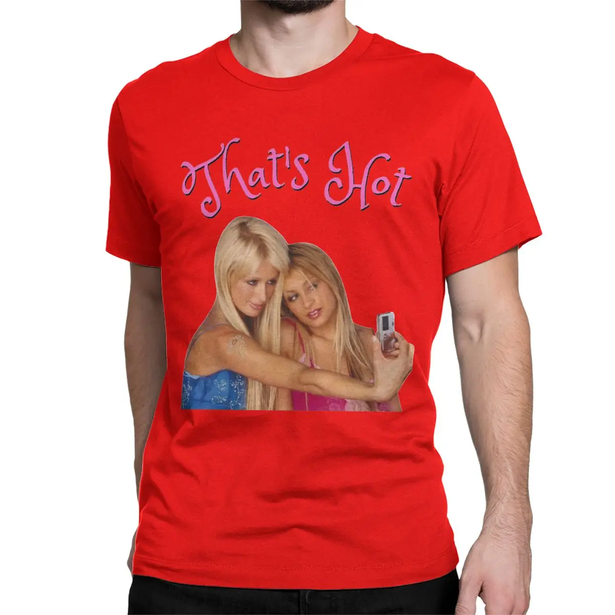 thumbnail image 1 of Camiseta de Nicole Richie de los años 2000 para hombre y mujer, de algodón, con cuello redondo, manga corta, tallas grandes, 1 of 7
