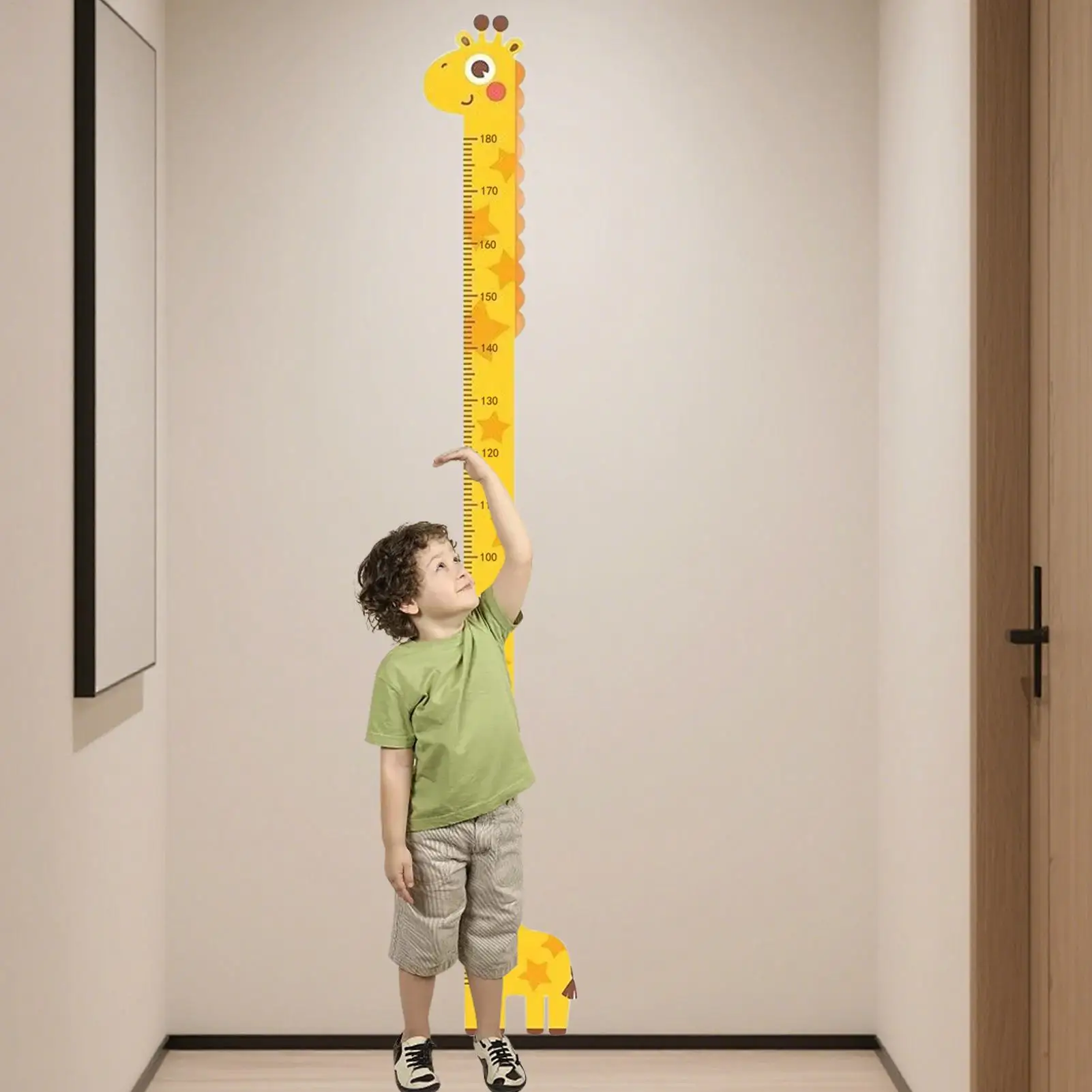 Wooden Wall-Mounted Animal-Themed Growth Chart