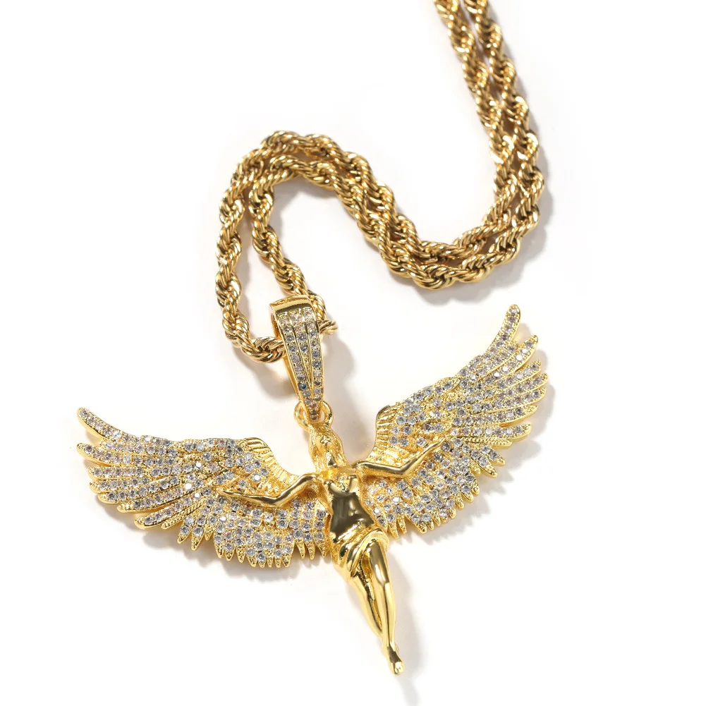 

Vintage Jewelry Angel Wings Pendants Necklace For Women Men
