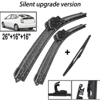 Front & Rear Wiper Blades Set Kit For Toyota Prius 2003 - 2009 Windshield Windscreen Window Brushes 26"+16"+16" Silent upgrade 1