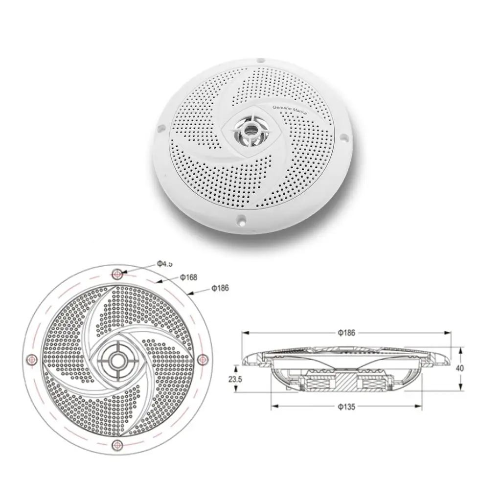 6.5 Inch Marine Speakers Waterproof And Weather Resistant Stereo marine speakers