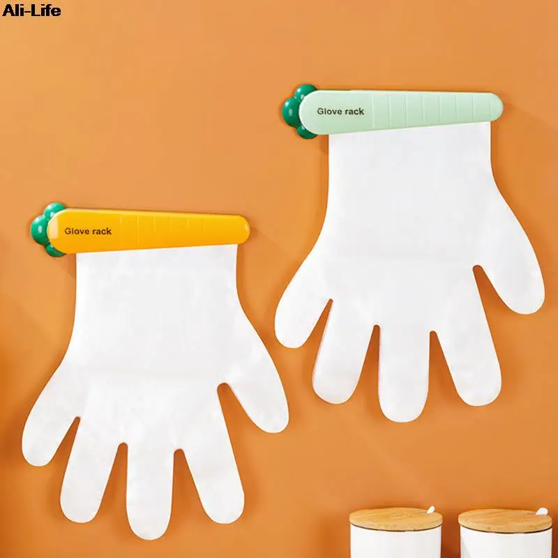 

New Creative Glove Organizer Non-slip Cabinet Refrigerator Glove Clip Easy-to-Wear Disposable Glove Organizer Kitchen Gadget