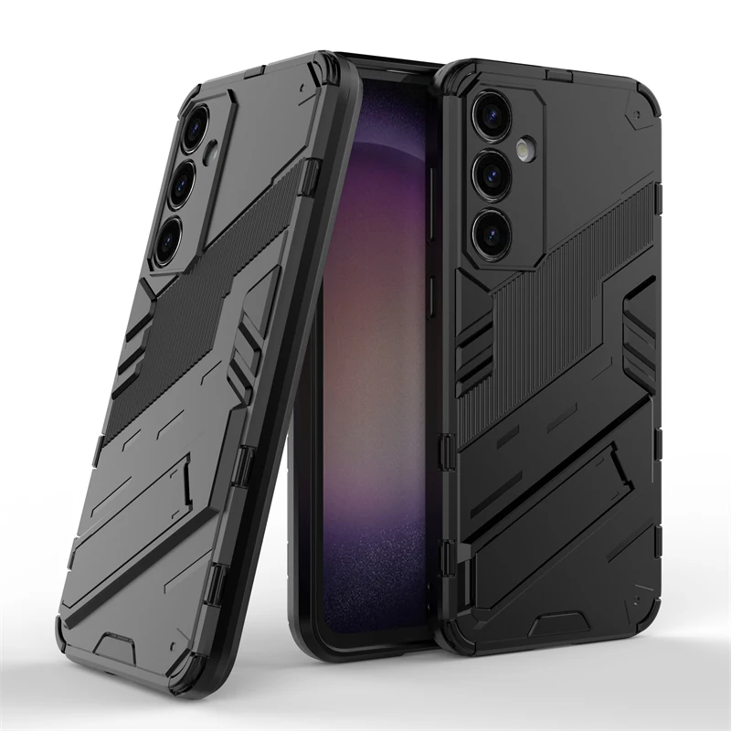 Per Samsung Galaxy S23 Fe Custodia Shell Punk Phone Holder Armor Case Per Samsung Galaxy S23 Fe 5G Cover Per Samsung S23 Fe Ultra
