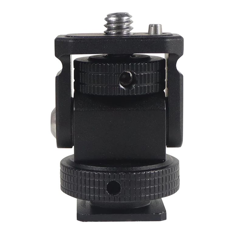 Mini Monitor Holder EVF Mount Swivel Tilt Monitor Clamp with Cold Shoe ARRI Locating Pin 3/8'' Hole for Camera Flash Light Monitor Mount Adapter