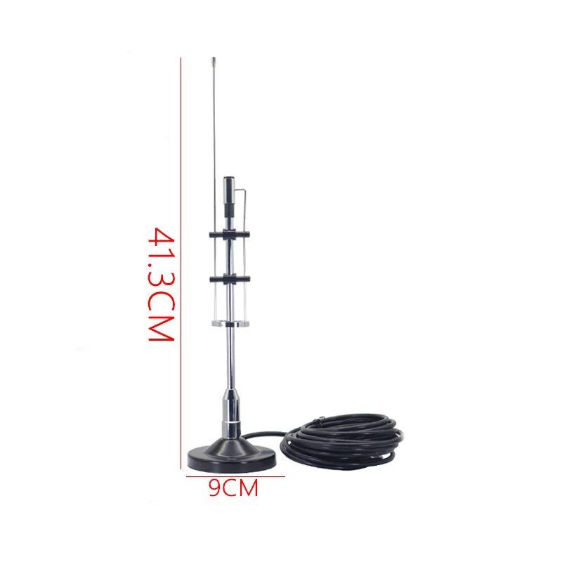 UV Dual Section Uutdoor Car Intercom Suction Cup Feeder Onboard Vehicle Mounted Antenna 144/315MHz Ferromagnetic 35DBI Gain
