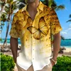2023 Men's Shirt Pattern Printed Leaf Lapel Shirt Street Short Sleeve Men's Fashion Designer Casual Soft Hawaiian Shirt 5XL 4