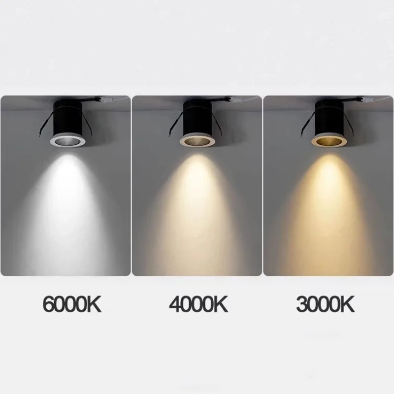 Dimmable Mini LED Downlight Spotlights 3W 5W 7W 10W 12W 15W Recessed COB Sky Flower Lamp Cabinet Home Lighting