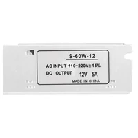 1/2 ชิ้น 12V 5A อะแดปเตอร์จ่ายไฟ 60W สวิตชิ่งพาวเวอร์ซัพพลาย 220 AC ถึง 12V DC สำหรับแถบ LED 1