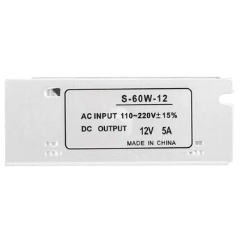 1/2 ชิ้น 12V 5A อะแดปเตอร์จ่ายไฟ 60W สวิตชิ่งพาวเวอร์ซัพพลาย 220 AC ถึง 12V DC สำหรับแถบ LED 1