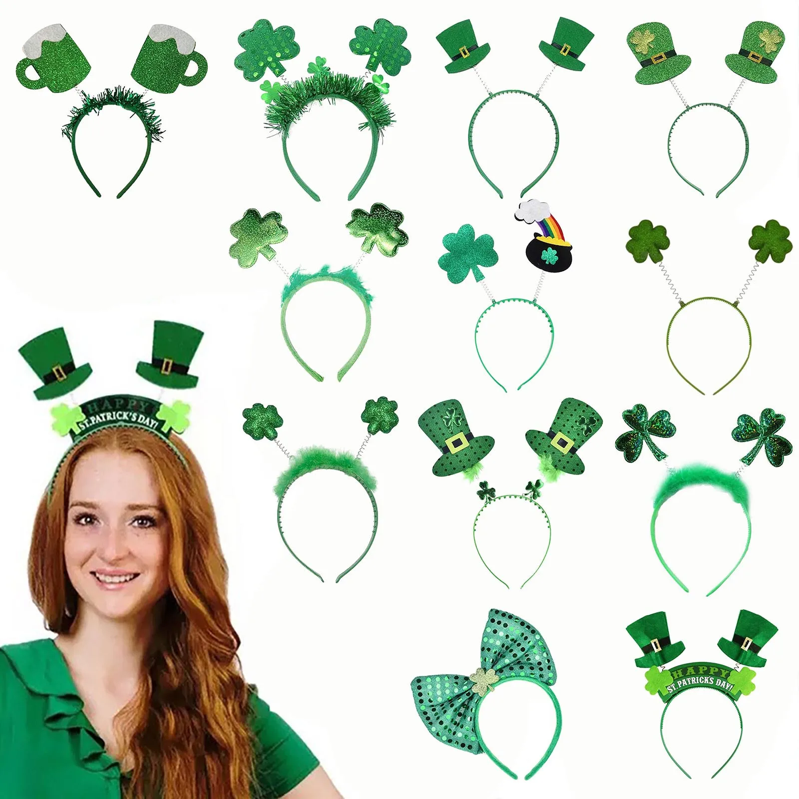 

Повязка на голову с изображением клевера на удачу