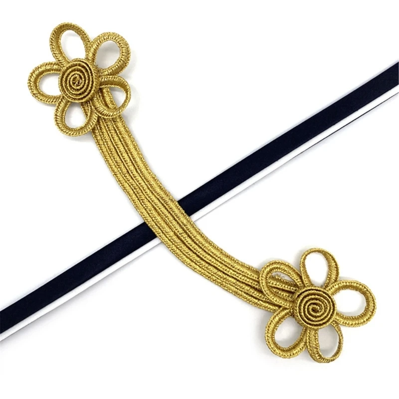 

Chinese Knot Disc Buckle Buttons 1 Pair for Dance National Dress Cheongsam F0T5