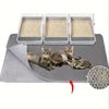 Absorbent Cat Litter Mat Anti Splash Anti Flaking Design Deodorant Toilet Rug for Clean and Tidy Home Environment