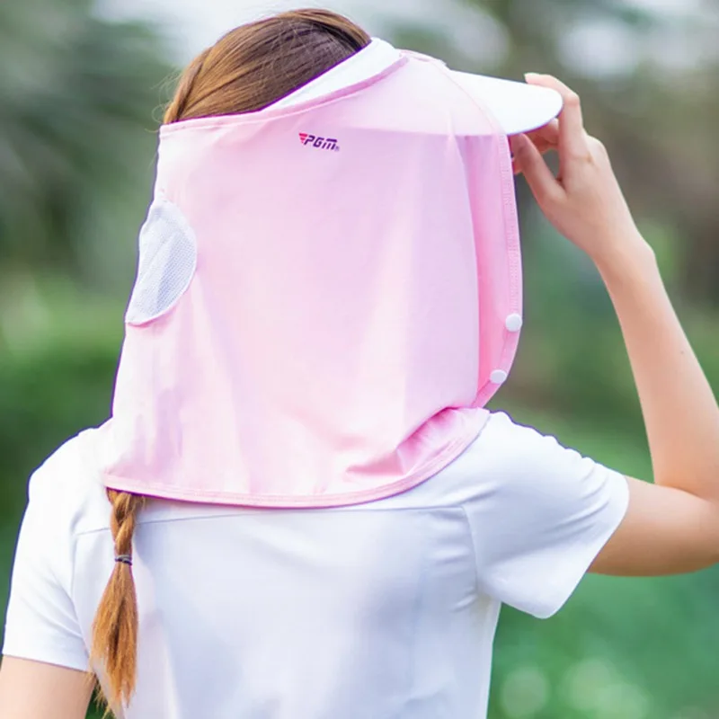Summer Sunscreen Golf Men Women Ice Silk Neck Sunscreen Hooded Ice Silk Mask Blue Without Hats