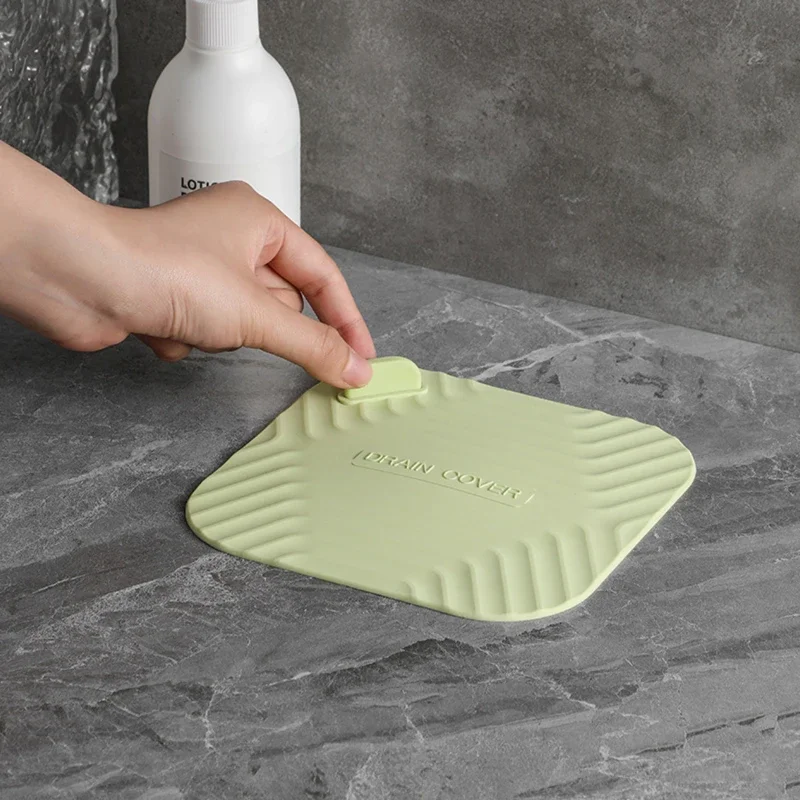Bathroom Floor Drain Deodorizer Toilet Plug Insect-proof Cover Deodorizing Silica Gel Pad Sewer Seal Odor Prevention