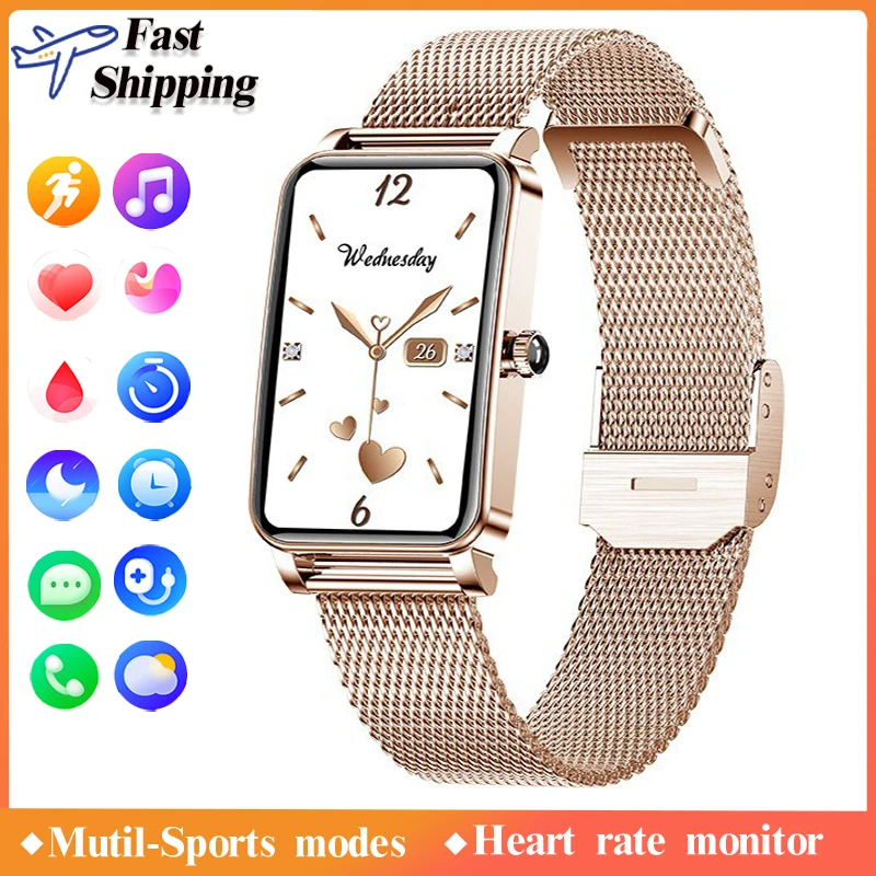 

Xiaomi Mijia Smart Watch Women Custom Dial Thin Full Touch Waterproof Lady Fashion Smartwatch Heart Rate Monitor Sport Bracelet