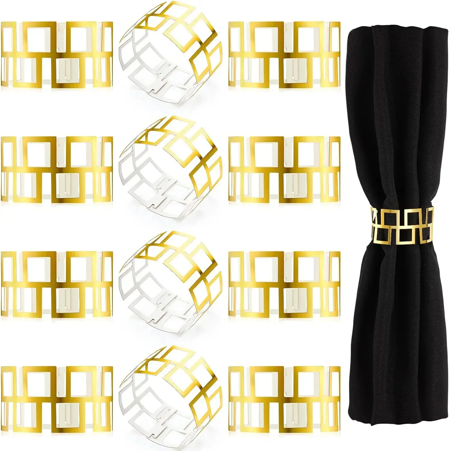 Gold Napkin Rings 25/50Pc for Christmas Wedding Party Dinner