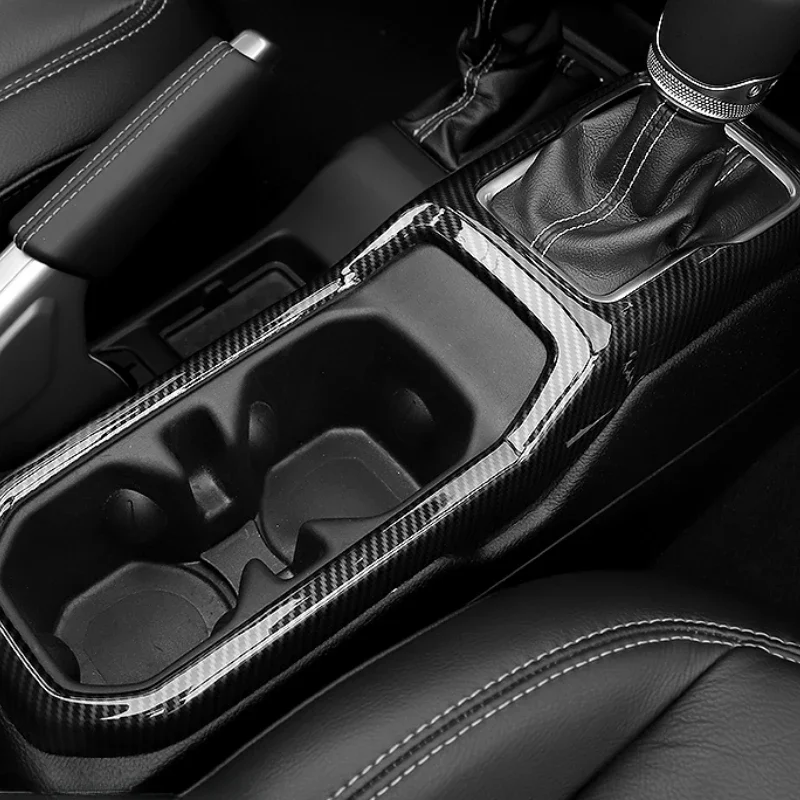 지프 랭글러 JL 2018-2023 인테리어 수정 중앙 제어 스티어링 휠 탄소 섬유 장식 패널에 적합