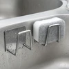 2pcs of stainless steel storage rack sink sponge rack for sponge steel wire balls drainage paste sink inner wall kitchen supplie 3