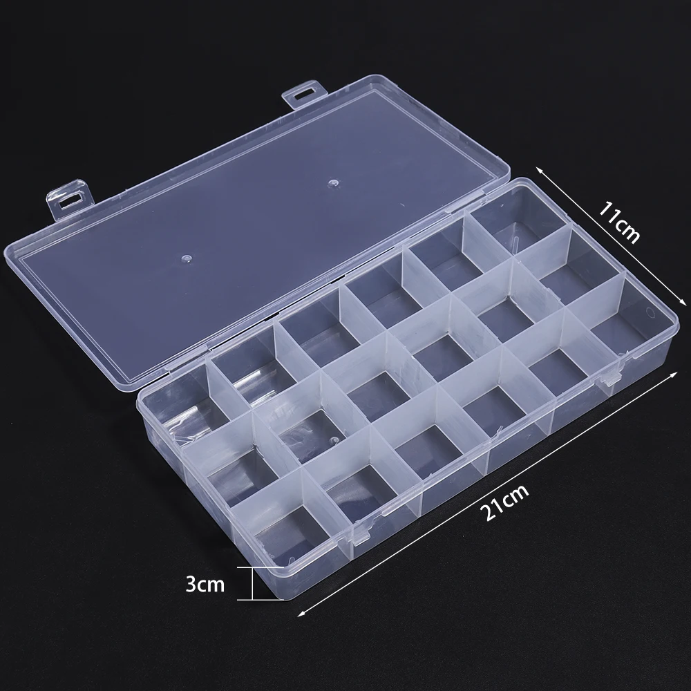 1Pc Multifunctional Clear Plastic Organizer Box with Grids Container Craft Storage for Beads Organizer Art DIY Jewelry