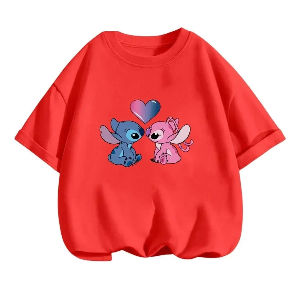 thumbnail image 1 of Camiseta 2024 para niños de 3 a 14 años, top de Lilo Stitch, mono de camión con estampado de dibujos animados kawaii, camiseta para niños, estilo casual de moda, 1 of 5