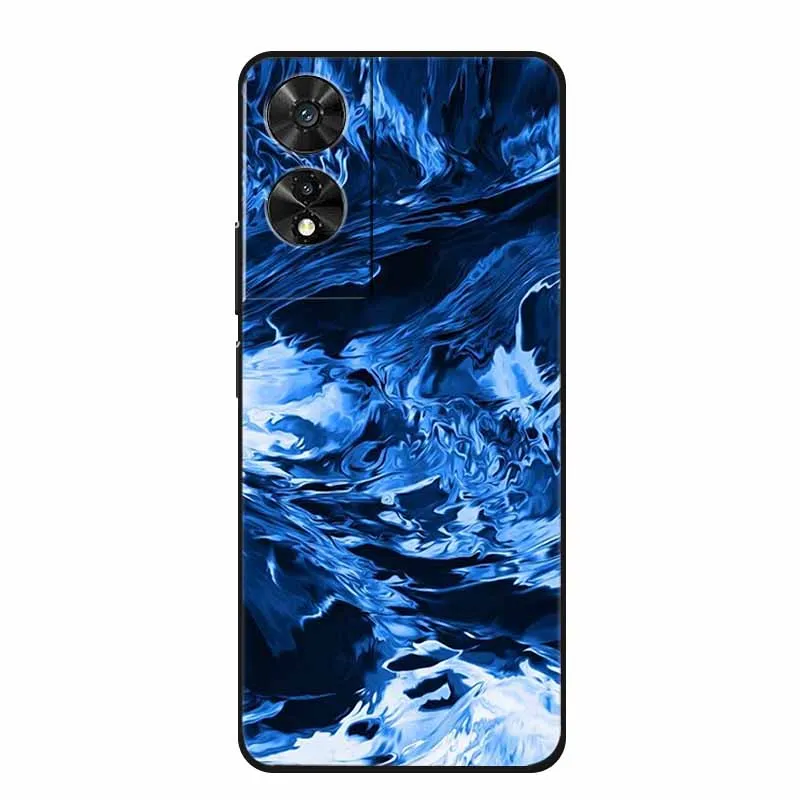 Black Geometric Silicone TPU Phone Case - Soft Back Cover Shield