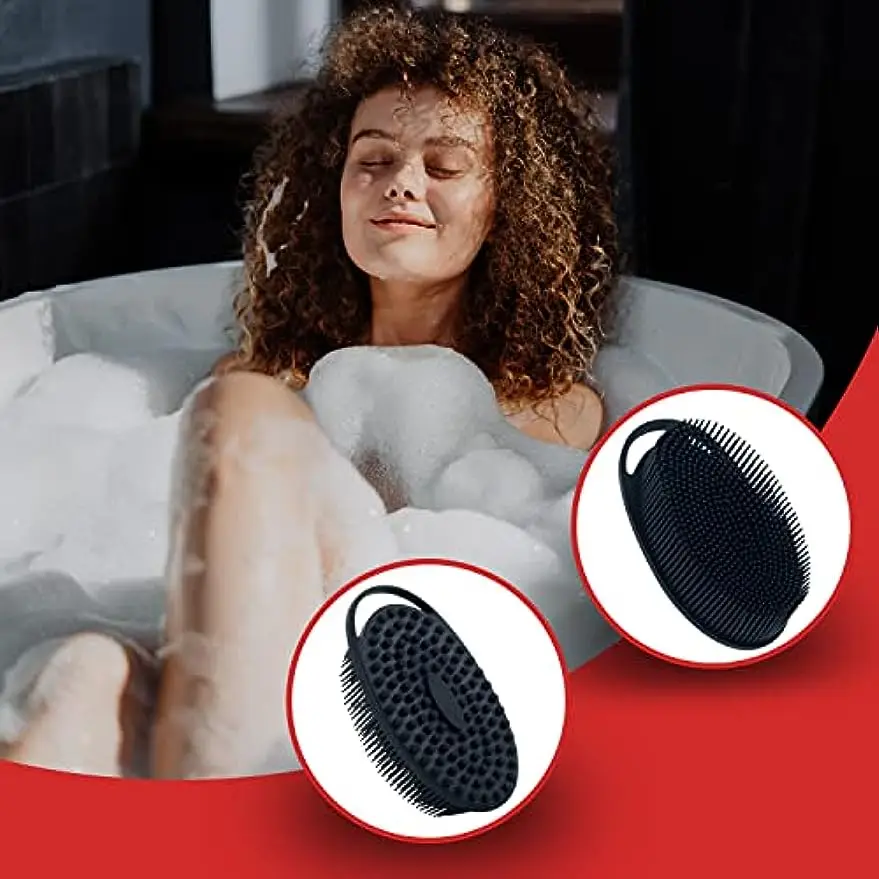 Body Scrubber Silicone Loofah Wash Brush for Shower