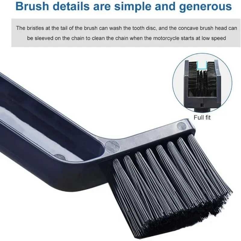 Bicycle Motorcycle Chain Cleaner Brush Car Wheels Cleaning Brush Dual Heads Cycling Cleaning Tool Chain Cleaner Scrubber Tool