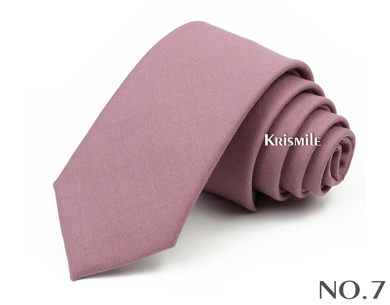 Hochwertige Krawatte aus weicher Baumwolle, einfarbig, handgefertigt, rosa, grün, beige, Krawatte für Hochzeit, Party, lässig, schlank, dünn, Gravata – Detail 9