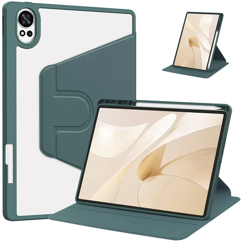 360 Rotating Acrylic Tablet Case with Pencil Holder