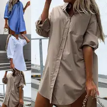 

Autumn Women Shirts White Plain Loose Oversized Blouses Female Tops Loose BF Korean Style Blusas Pockets Harajuku Tops Shirt
