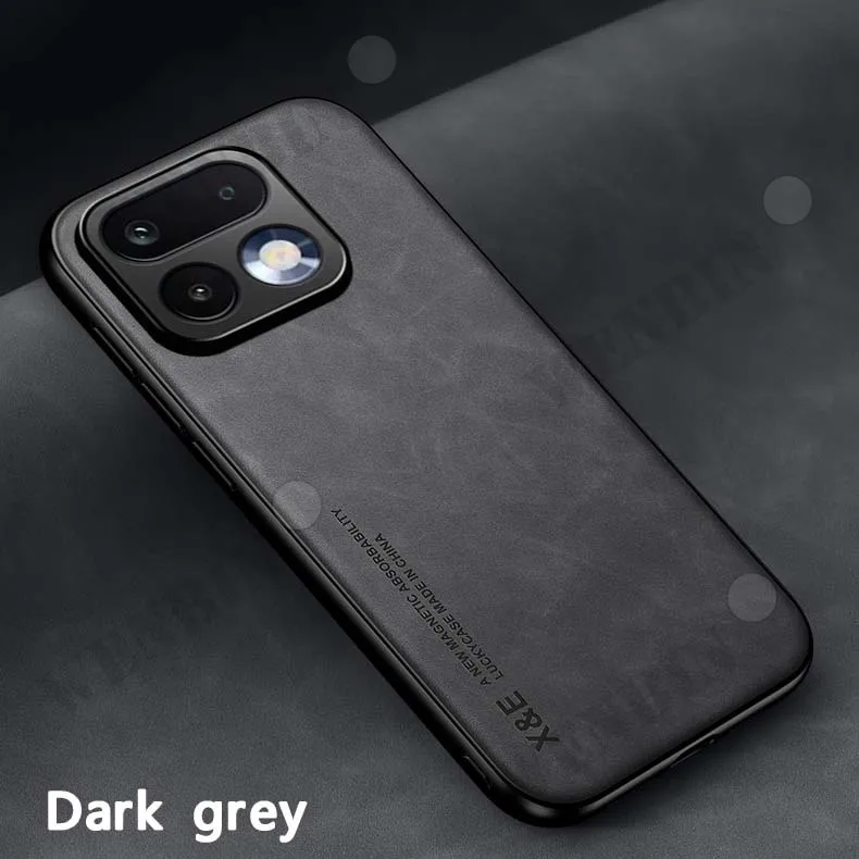 Luxury Leather Case with Metal Plate Support and Car Holder