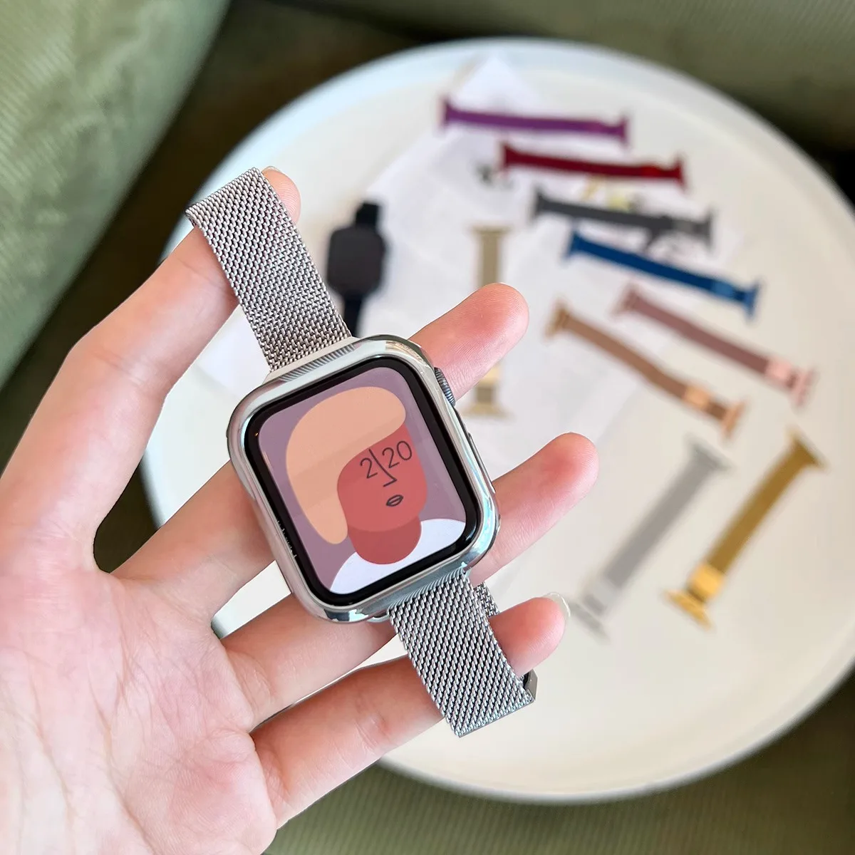 Sleek Stainless Steel Magnetic Milanese Watch Band
