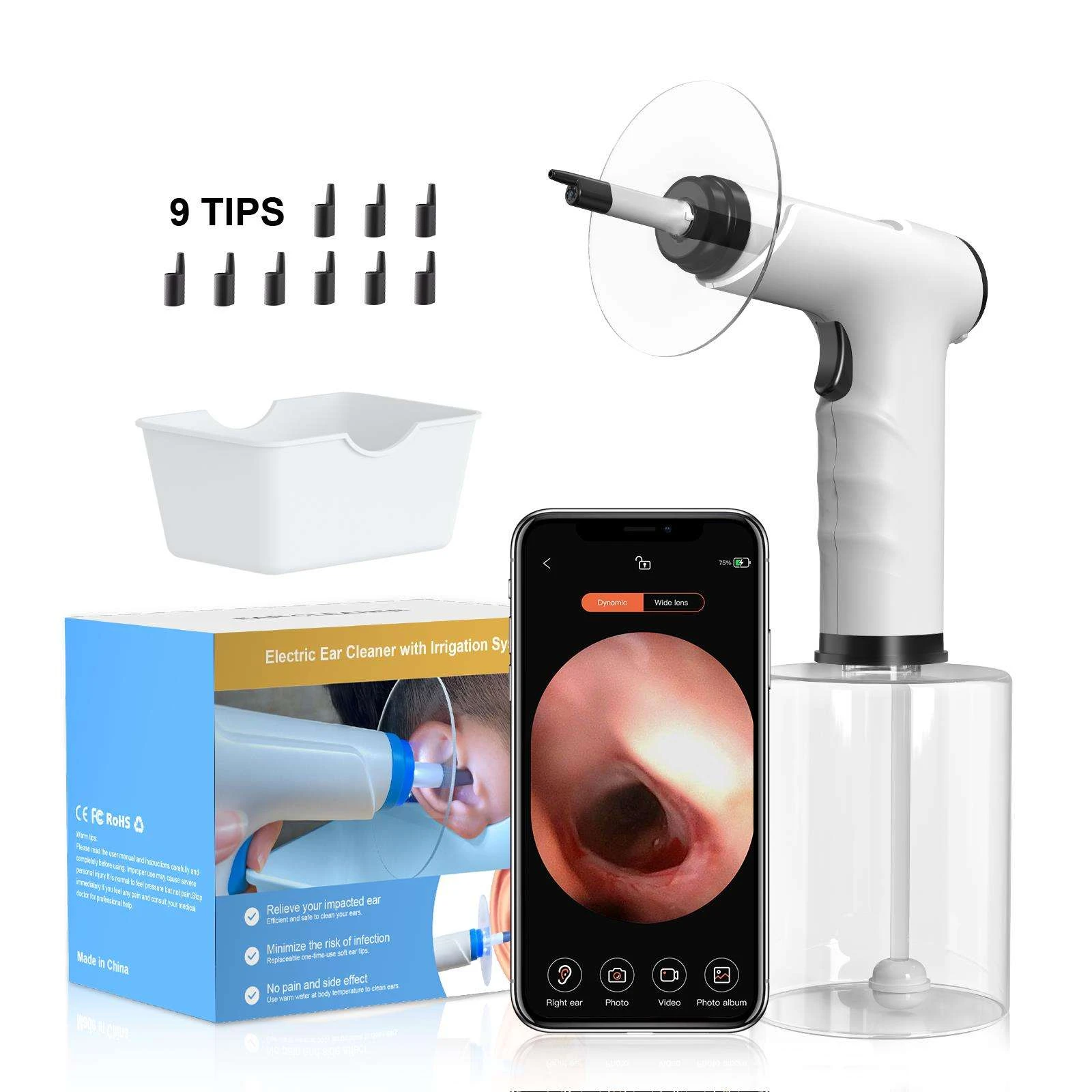 Electric earwax remover Visual Ear infection cleaning Ear Washer 4