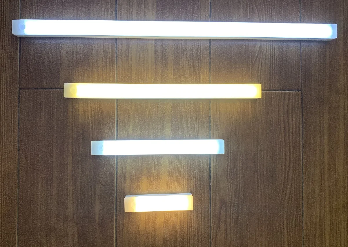 Led cabinet light USB rechargeable PIR motion sensor LED bar lights dimmable detector night light portable induction cabinet lamp for kitchen room