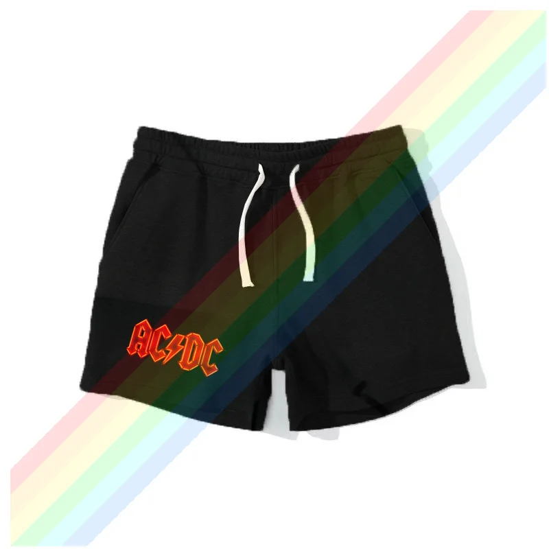 

[TEW] Fashion Printed Black DC Shorts Fitness Casual Soft AC Drawstring Polyester Sports Pants