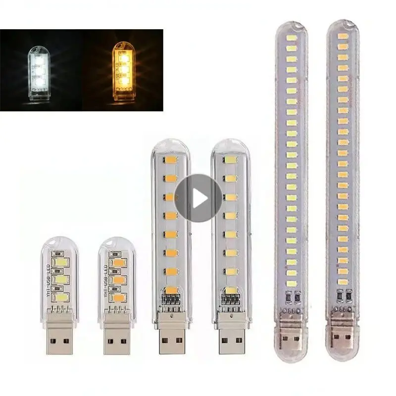 

Портативная USB-лампа для чтения, 5 в пост. Тока, 3 светодиода, 8 светодиодов