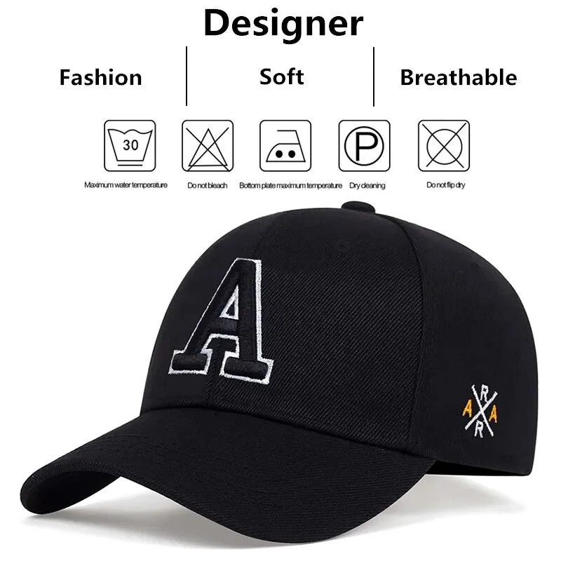 Golf Cap Running Sports Simple Letter A Embroidery Caps Spring And Autumn Outdoor Adjustable Casual Hat Sunscreen Hat